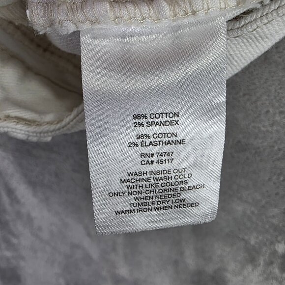 Womens Natural Reflections White Denim Shorts Vintage Stretch 3" Inseam Size 16 - Picture 4 of 11